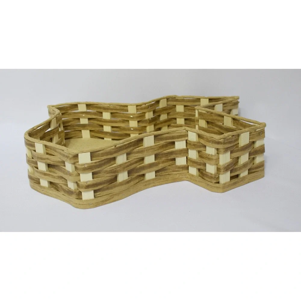 Texas State Shaped Woven Wicker Basket Tray Cork‎ Bottom 16